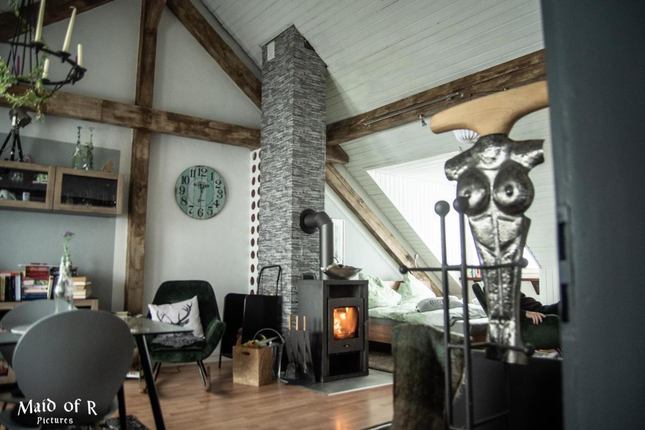 Hof Vierzehnender Im Hohen Venn - 70Qm Fachwerk-Studio - Grosses Wohn-Schlafzimmer Mit Dachterrasse Und Kaminofen - Separate Kueche - Perfekt Fuer Paare - Monschau - Eifel - Hunde Willkommen - Islandpferde Екстериор снимка