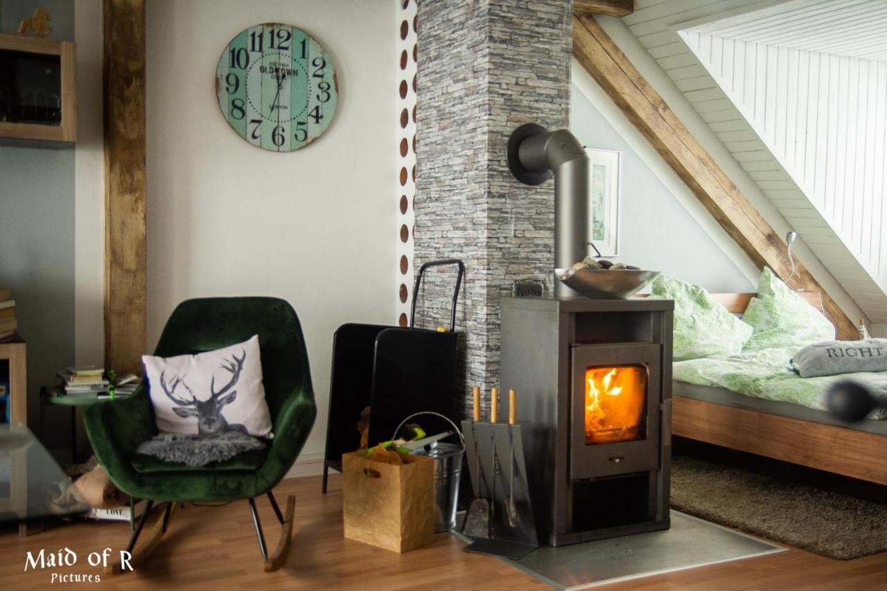 Hof Vierzehnender Im Hohen Venn - 70Qm Fachwerk-Studio - Grosses Wohn-Schlafzimmer Mit Dachterrasse Und Kaminofen - Separate Kueche - Perfekt Fuer Paare - Monschau - Eifel - Hunde Willkommen - Islandpferde Екстериор снимка